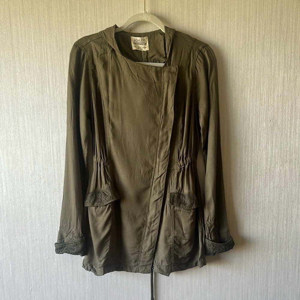 Buckle Olive military jacket